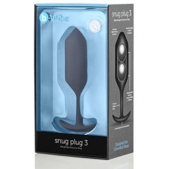 B-Vibe Snug Plug 3 Black - Aphrodite's Pleasure