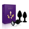 Booty Plug Set of 3 (Classic Black) - Aphrodite's Pleasure