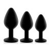 Booty Plug Set of 3 (Classic Black) - Aphrodite's Pleasure