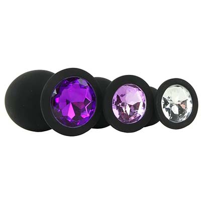 Booty Plug Set of 3 (Classic Black) - Aphrodite's Pleasure