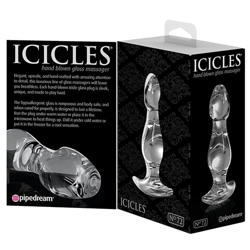 Icicles #72 Clear Anal Plug - Aphrodite's Pleasure