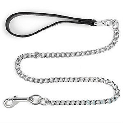 Leather Handle and Chain Leash - Aphrodite's Pleasure