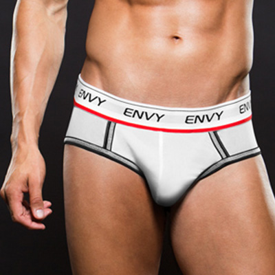 Envy Logo Low-Rise Mesh Brief White Main - Aphrodite's Pleasure