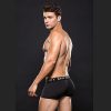 Envy Logo Microfibre Low-Rise Trunk Black Back - Aphrodite's Pleasure