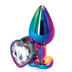 Rear Assets Clear Heart Medium Plug - Aphrodite's Pleasure