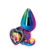 Rear Assets Multi Heart Small Plug - Multi-colour - Aphrodite's Pleasure