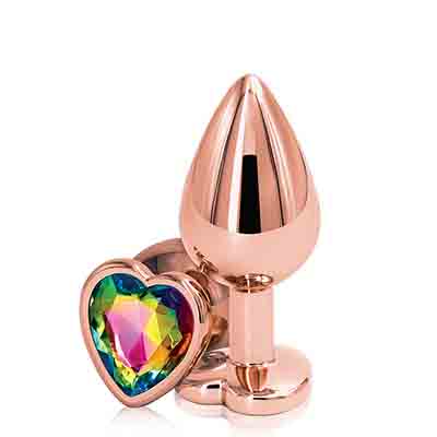 Rear Assets Multi Heart Small Plug - Rose Gold - Aphrodite's Pleasure