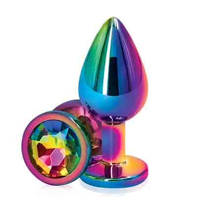 Rear Assets Multi Round Medium Plug - Multi-colour - Aphrodite's Pleasure