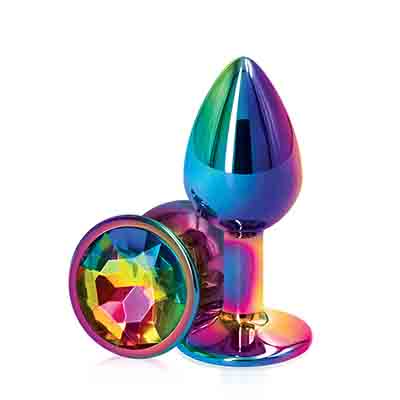 Rear Assets Multi Round Small Plug - Multi-colour - Aphrodite's Pleasure